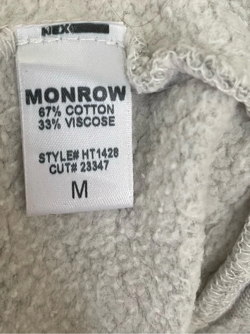 Monrow Blouson Sleeve Crewneck Sweatshirt Heather Grey Medium Casual Comfy Cozy - Picture 8 of 11